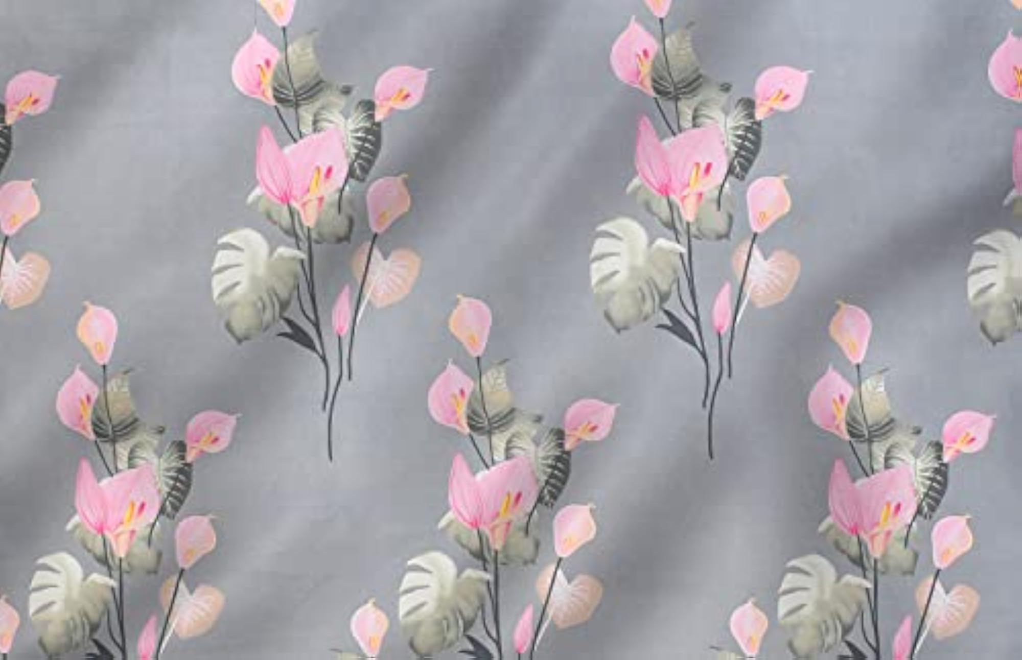 Valancia Collections Microfiber Bedsheet for Double Bed, Floral Design