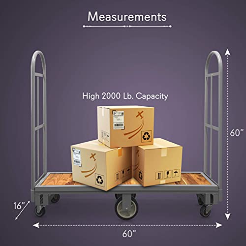 Carretilla plataforma HaulPro 16x60 con madera miniatura 3