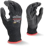 LINCONSON 3 Niveau de l' emballage 5 Performance de sécurité résistante à la coupe Series Mécanicien de la construction PU Gants de travail Pouce double renforcée