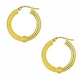 Pendientes de aro de oro amarillo, Oro
