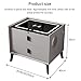 WANGJISSA Smart Bedside Table with Wireless Charging & Fingerprint Lock, 2 Storage Drawers, Modern Nightstand for Bedroom, Living Room, Office(40x40x50cm)