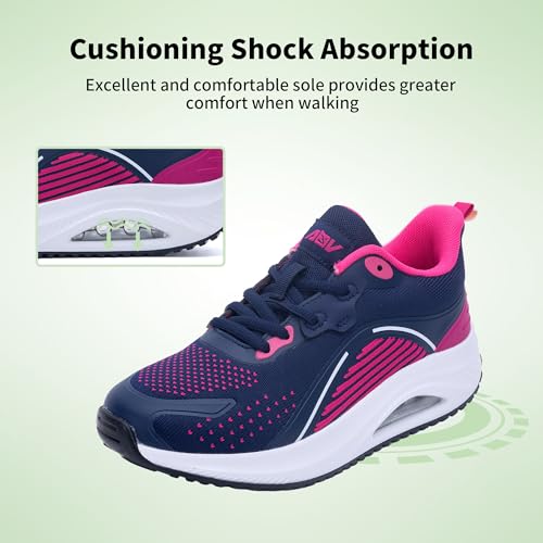 Women's Walking Shoes Arch Support Orthotic Sneakers Comfortable Tennis Shoes for Plantar Fasciitis Pain Relief US 6-114