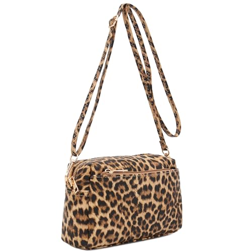 Image of FashionPuzzle Triple Zip Small Crossbody Bag