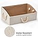 EZOWare Set of 3 Large Nursery Storage Bins Foldable Fabric Trapezoid Organizer Boxes with Cotton Rope Handle, Collapsible Basket for Shelves, Closet, Baby Toys, Diaper, Towel - Small