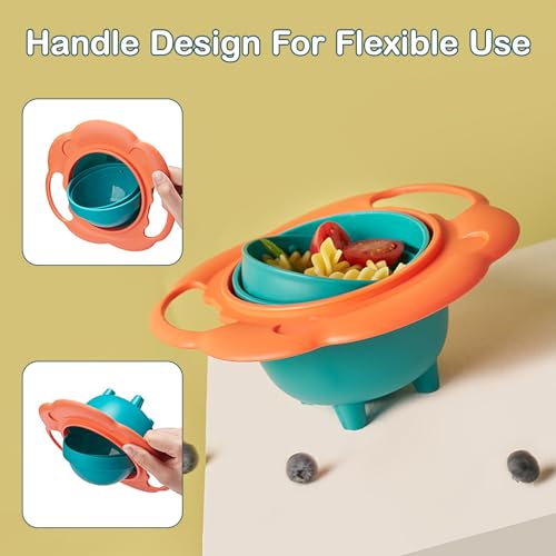 Song Qing Magic Gyro Bowl 360 Degree Rotate Spill-Proof Bowls with Lid Plastic Creative Dishes Practice Feeding Bowls by Song Qing - Image 7