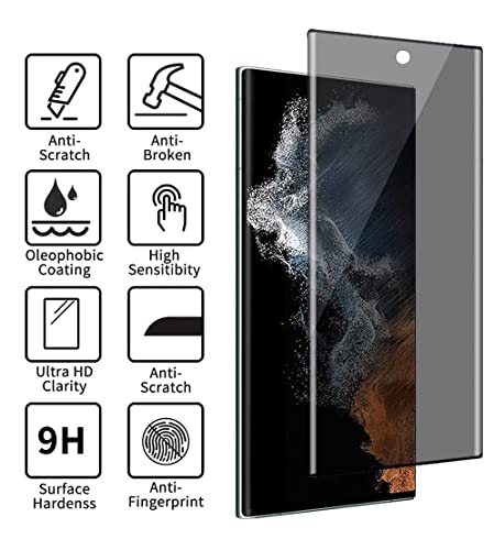 Película De Vidro Temperado Privacidade Danet Para Samsung Galaxy S22 Ultra 5g 3d Film Anti Spy 9h