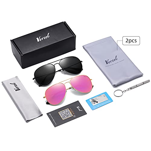 Image of Aviator Sunglasses for Men Women, Polarized Mirrored UV400 Lenses, Lightweight & Classic for Driving & Outdoors
