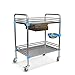 Produktbild Einfache Idee Medical Trolley Edelstahl Instrument Fahrzeug Stahl Auto/Silent Trolley/Vier Runden Kleinen Anhänger/Beauty Salon Krankenhaus Klinik Nutzfahrzeug/Last 100 Kg, T-C