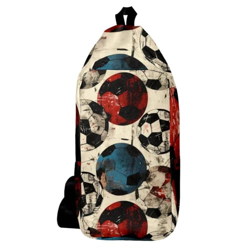 Sac à dos de football à bandoulière ergonomique et compact grunge