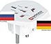 Produktbild Reiseadapter - Auslandsadapter auf Deutschland Schukostecker - Strom Netz Adapter für Stecker aus Russland 220-230V Umwandlungsstecker Reisestecker German Travel Adapter Russia