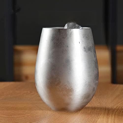 Taza de café de acero inoxidable 304 en forma de huevo para leche y cerveza fría
