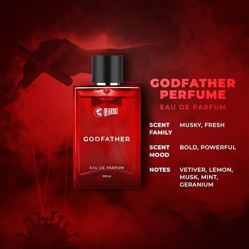 Image of Beardo Ape-X Prime 3-in-1 Trimmer + Godfather EDP Perfume for Men | Beard, Nose & Ear Trimmer with Type-C Charging | Long Lasting Spicy Eau de Parfum, 100ml | Grooming & Fragrance Gift Set for Men, Husband, Boyfriend