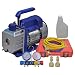Produktbild vidaXL Vakuumpumpe Einstufig mit 4-Wege-Verteiler-Manometer Set Vacuumpumpe Unterdruckpumpe Vacuum Kompressor Pumpe Klimaanlage Monteurhilfe
