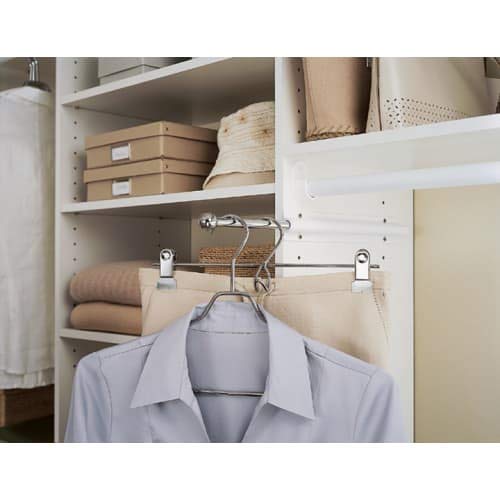 Easy Track Sliding Wardrobe Rod, Chrome