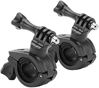 QBDIANGEN 2 Pcs 360 Degree Rotation GoPro Bike Mount Handlebar Mounts Rotation Mounts for Gopro Hero 8 7 6 5 4 SJCAM Camera Accessories(Black)