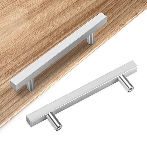 Homdiy Kithen Cabinet Handles Brushed Nickel Drawer Pulls - Hdj22Sn Cabinet Hardwrae 10 Pack 4In Hole Centers Door Handles For Kitchen Cabinets #TOP4