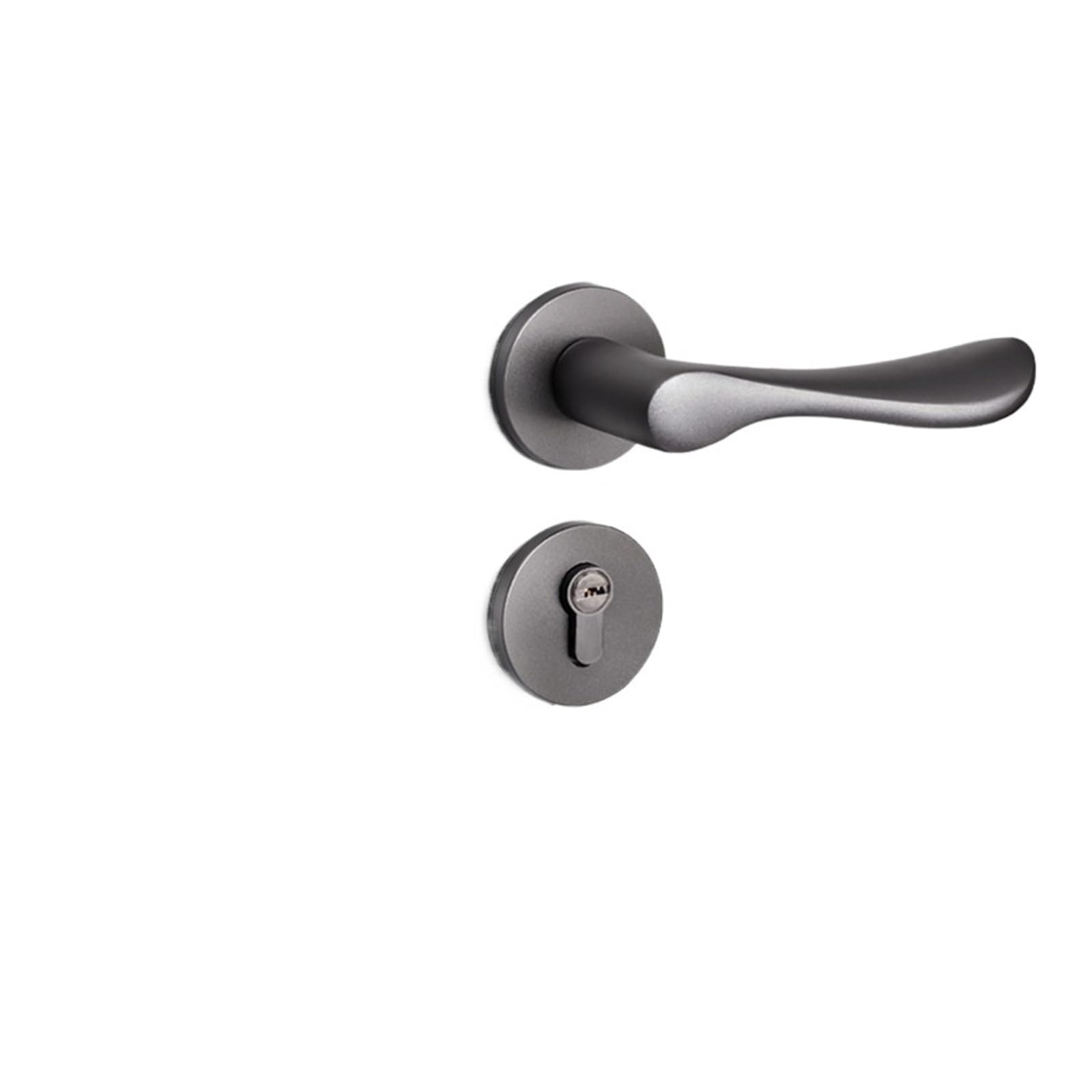 NYRXRYTCA Gray Door Lock Indoor Bedroom Door Lock Bathroom Wooden Door Handle Simple Split Lock Magnetic Silent Lock(C magnetic silent)
