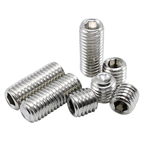 DRZONDIO Tornillos Prisionero Allen Tornillos Sin Cabeza Punto de Copa Tornillos de Cabeza Hexagonal Interior Acero Inoxidable, M2*2mm (20 pcs) Cover