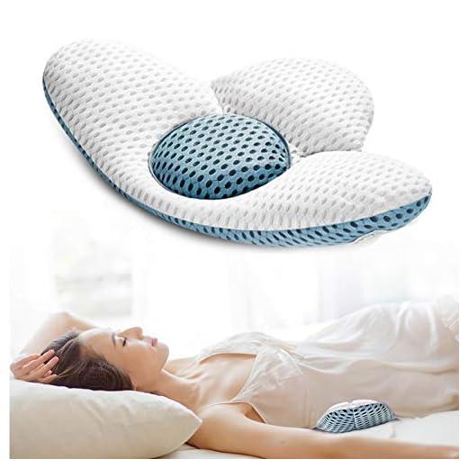 Beejirm Almohada Lumbar Columna Lumbar Ortopédica, Almohada Lumbar para Dormir, Almohada Trasera de Malla 3D Soporte Lumbar para Dolor de Cadera o Pierna de Lschia Embarazo