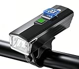 自転車ライト【残り使用時間表示】自動点灯センサー Type-C急速充電 3500mAh 高輝度2000LM 防眩レンズ IPX6防水 通勤 通学 夜道 安全対策