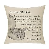 Nephew Gift From Aunty Uncle - Even When I'm Not Close by I Want You to Know I Love You and I Am So Proud of You-Reminder Gift for Men Teens Boys Funny Birthday Christmas Pillow Cover Pillowcase