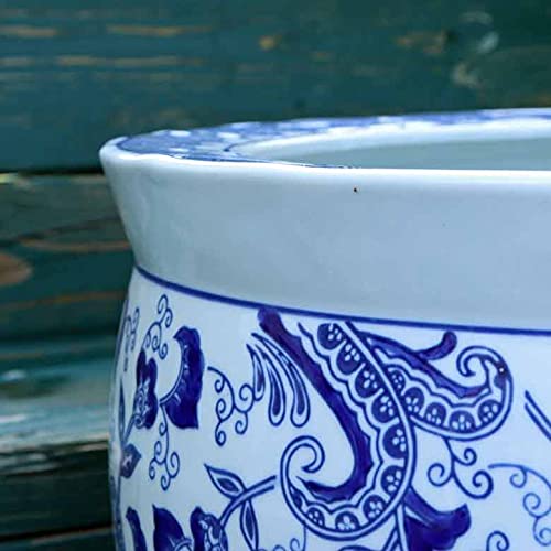 Amazon.co.jp: 水鉢 大型 陶器 13号 白 ヒマワリ 鉢カバー プランター