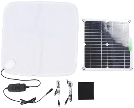Solar Panel Heating Blanket, 12V 50W Rapid Uniform Pet Pad, Soft Breathable Portable for Car Rides, Outdoor Activities