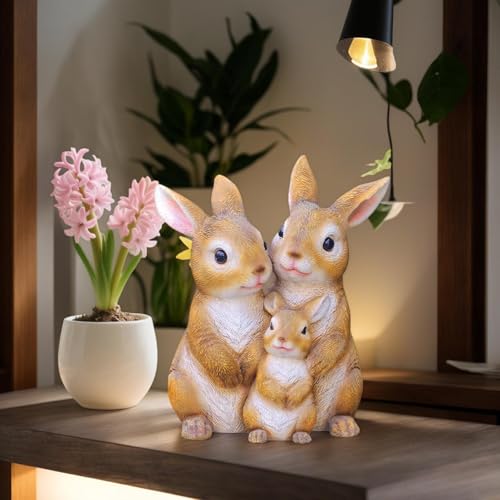 Statue de lapin pour jardin en résine légère déco extérieure