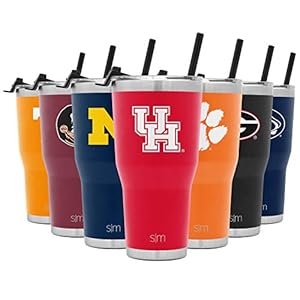 Simple Modern Officially Licensed Collegiate Houston Cougars Tumbler with Straw and Flip Lid | Insulated Stainless Steel 30oz Thermos | Cruiser Collection | University of Houston