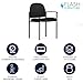 Flash Furniture Tiffany Side Reception Chair with Padded Armrests, Stackable Vinyl Waiting Room Chair for Commercial or Residential Use, Black