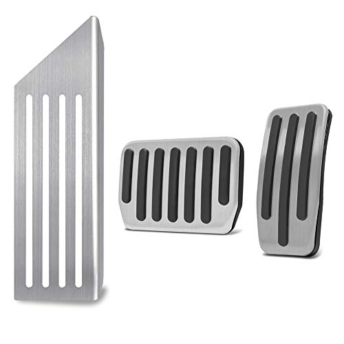 Wisamic Reposapiés de acero inoxidable freno tapas de pedal cubierta de freno para modelo 3 2017-2022 modelo Y 2017-2022 Cover