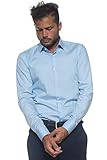 100% algodón BOSS Hugo Boss Slim Fit camisa de Jenno Azul Brillante 43