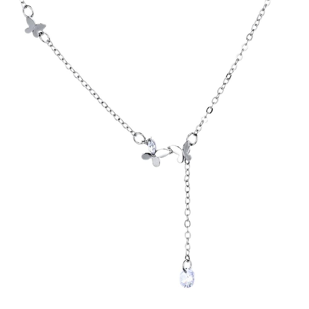 Chaîne de clavicule à franges papillon et sa structure de collier ras du cou