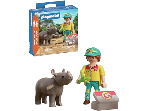 Playmobil Animaux et amis 72025 Garde forestier avec rhinocéros Duo Pack - vue 4