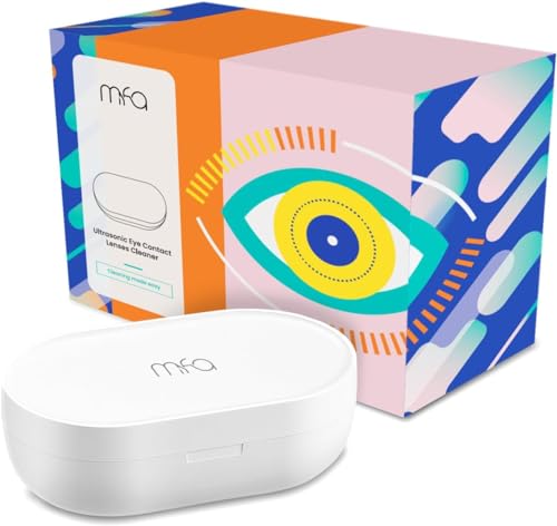 mfa | Ultrasonic Cleaning Device for Soft & Hard Contact Lenses | Contact Lens Cleaner & Protein Remover | Mini Ultrasonic Cleaner with USB Charger | Ultrasonic Eye Contact Lenses Cleaner