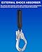 Bucamao Fall Protection Retractable Lanyard - 5.3FT Self-Retracting Lifeline Fall Arrest Safety Roofing PPE Gear ANSI OSHA