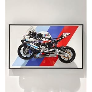 Display Wall Mount for Lego Technic BMW M 1000 RR 42130 Motorcycle,Building Blocks Display Wall Board for Lego Car Wall Mount – Ideal Gifts for Lego Lovers,Size:25.6×15.7 in