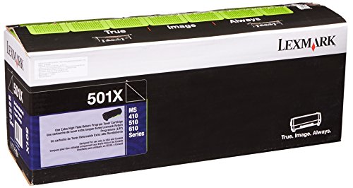 Lexmark 501X - Extra High Yield - black - original - toner cartridge LCCP, LRP - for Lexmark MS410d, MS410dn, MS415dn, MS510dn, MS610de, MS610dn, MS610dte, MS610dtn