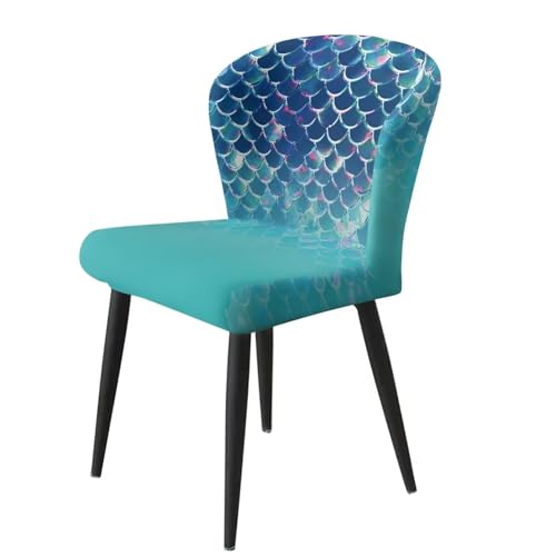 Image of Scales Stretch Bar Stool Covers Set of 4,Stretch Removable Washable Bar Stool Chair Covers,Counter Height Chairs Cover for Kitchen Dining Room Cafe Furniture