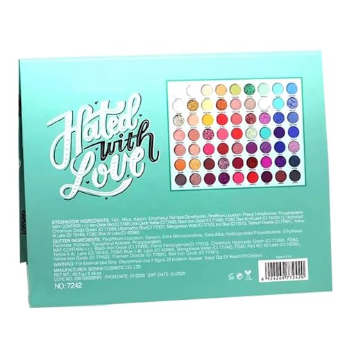 Image of KAYI Hated with Love 63 Color Eyeshadow Palette, Matte Finish - Multicolor