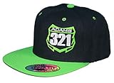 Just Ride Custom Personalized Motocross Number Hat Flat Bill Snapback (Lime/Black)