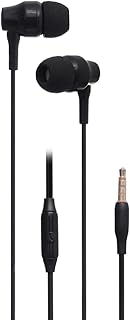 سماعة أذن ستيريو بسلك G25 مع ميكروفون ووحدة تحكم - صوت نقي بدون فقدان ومكالمات واضحة من سيليبريت - متوافقة مع جاك 3.5 ملم - لون أسود