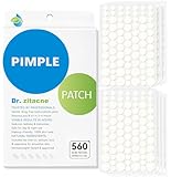 Pimple Patches for Face—Hydrocolloid Acne Patch, 6 Sizes (7/8/10/11/12/14 mm), 560 ct.—Tea Tree, Salicylic Acid & Centella-Invisible Waterproof Spot Dots, Absorb Fluid & Shrinking Zits and Whiteheads