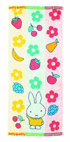 丸眞 フェイスタオル miffy ミッフィー 34×80cm しあわせいっぱいミッフィー 綿100% 5805012400