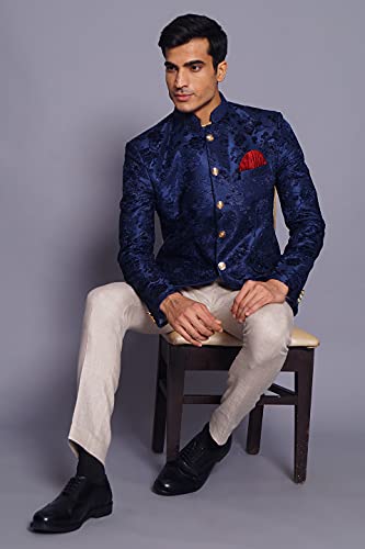 Image of WINTAGE Men's Emroidered Velvet Green Bandhgala