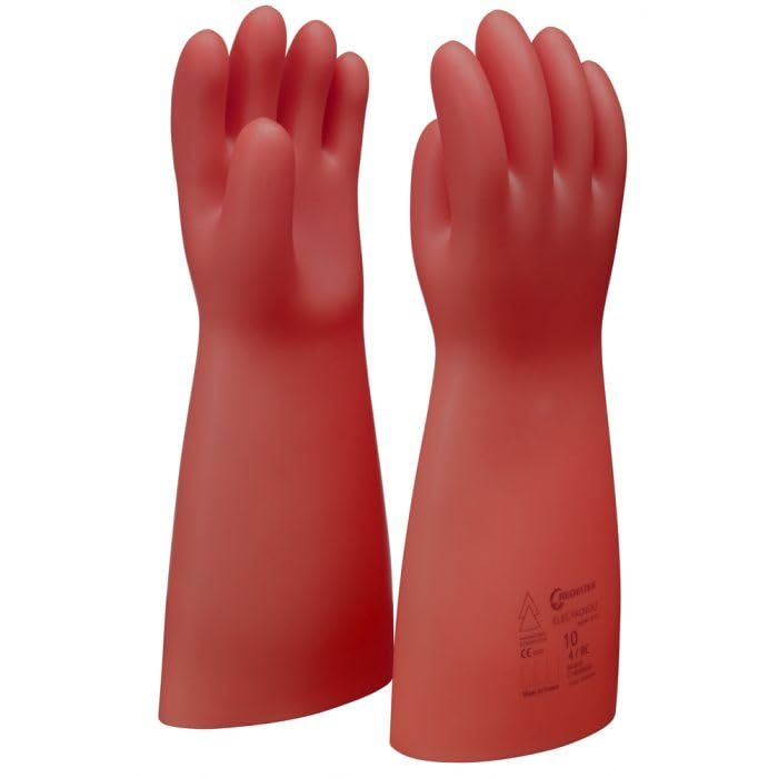 KS TOOLS Gants d'électricien isolés rouges, avec protection mécanique, classe 0 T9 - Gants de travail