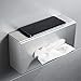JunSun Rectangular Tissue Box Cover - Napkin Holder, Facial Tissue Storage Box - Decorative Holder for Bathroom, Bedroom, Nightstand, Office - Stainless Steel, Brushed Nickel