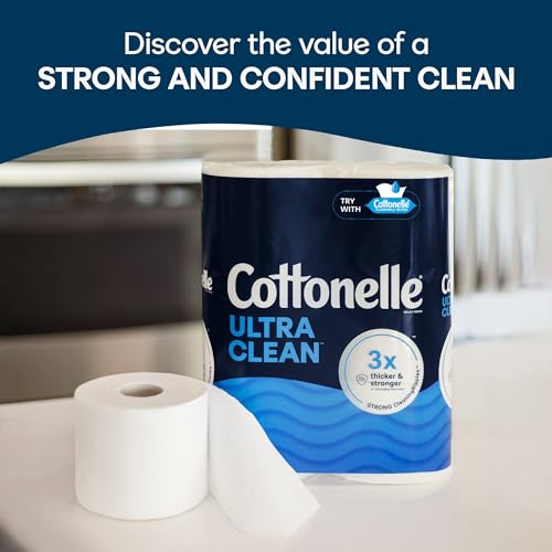 Cottonelle Ultra Clean Toilet Paper, 24 Super Mega Rolls (24 Super Mega Rolls = 144 Regular Rolls) (4 Packs of 6), 426 Sheets Per Roll, Packaging May Vary