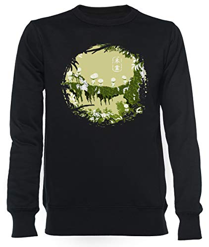 Sweat-shirt noir Princesse Mononoke Kodamas unisex pour fan de pop culture