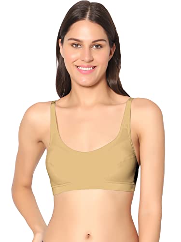 Image of Dazzle Womens Lightly Padded Minimizer Bra | Non-Wired, Moderate Coverage, Stretch Cotton, Hand Washable, Regular Wear (DB540,Pack of 2) Black Nude